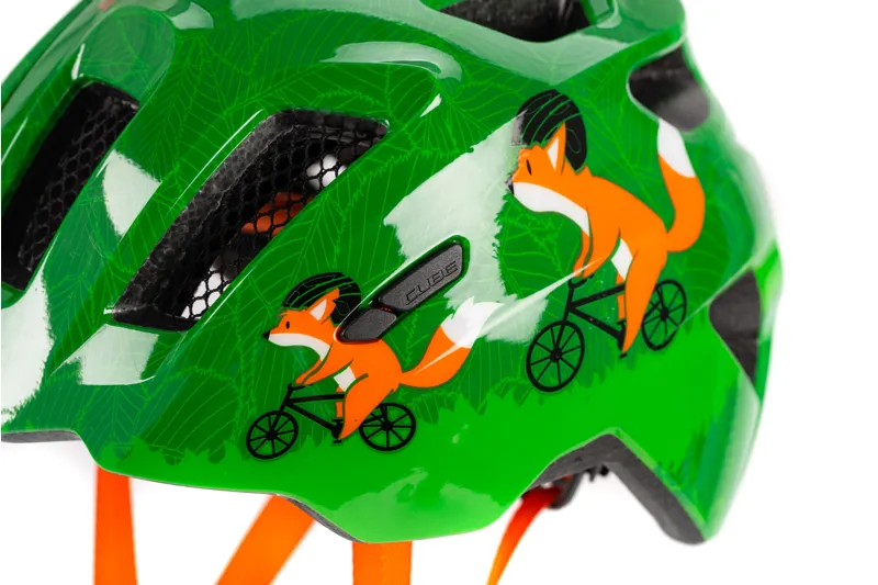 Cube Fink Childs Cycling Helmet in Green-1